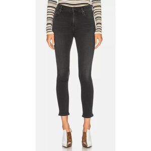 Citizens of Humanity Rocket High Rise Crop‎ Skinny Jeans size 26" Black Wash